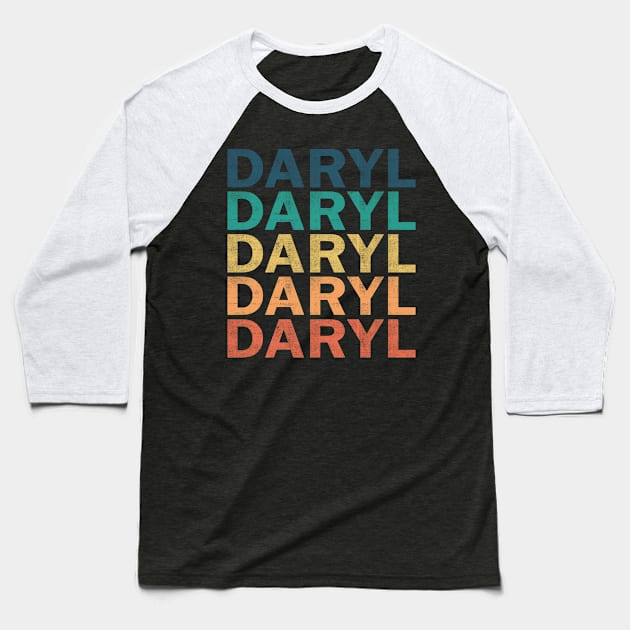 Daryl Name T Shirt - Daryl Vintage Retro Name Gift Item Tee Baseball T-Shirt by henrietacharthadfield